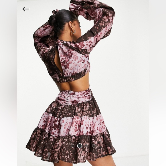 ASOS MINI DRESS FLORAL PRINT - Picture 2 of 4